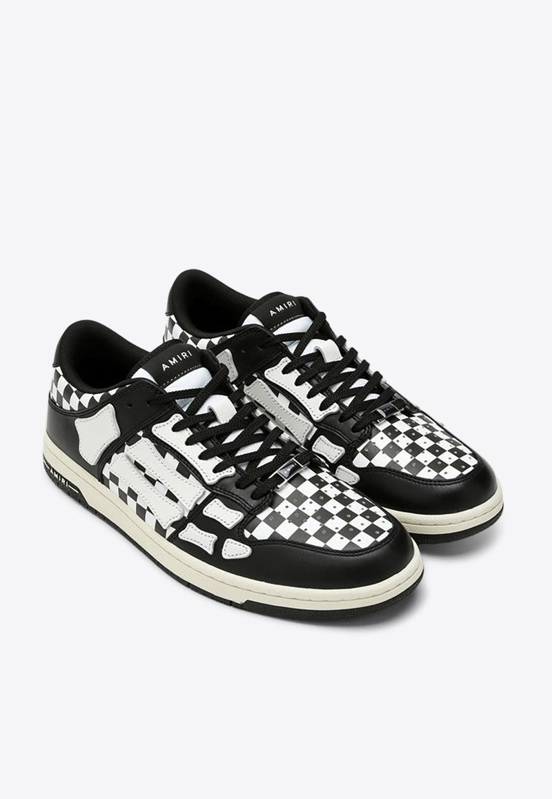 Skel Checkerboard Leather Sneakers