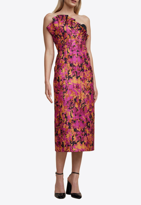 Davies Off-Shoulder Floral Print Midi Dress
