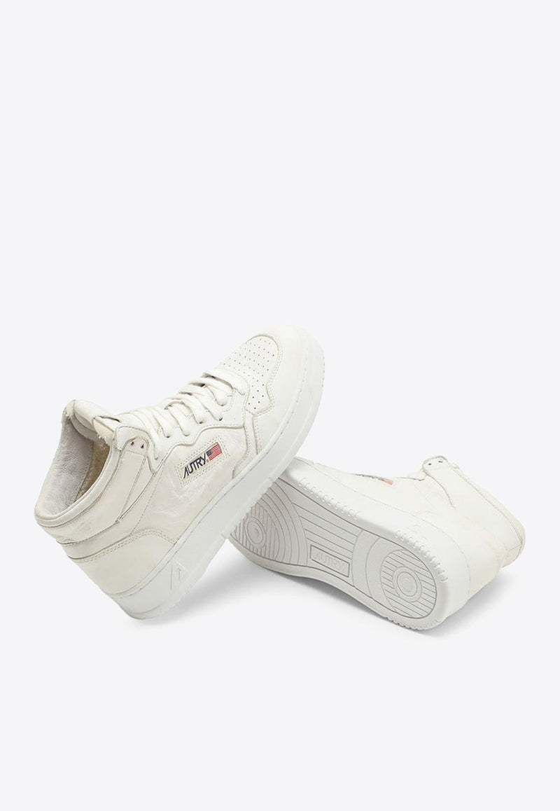 Medalist High-Top Leather Sneakers