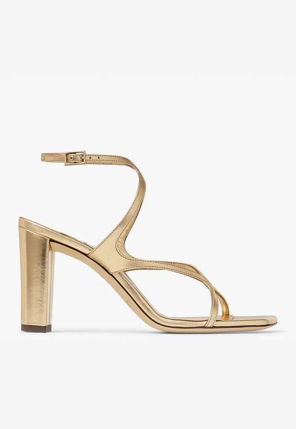 Azie 85 Sandals in Metallic Nappa Leather