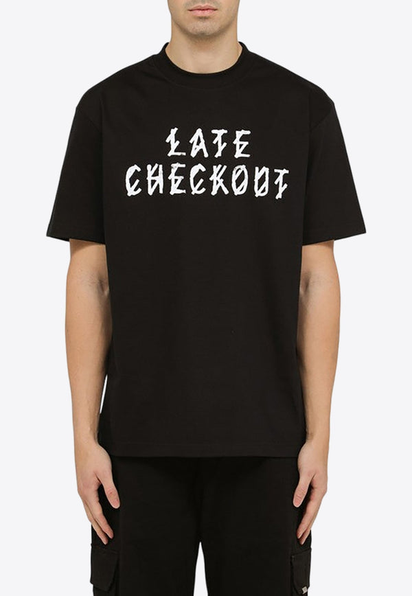 Late Checkout Print Crewneck T-shirt