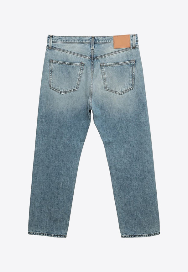 Logo Patch Straight-Leg Jeans