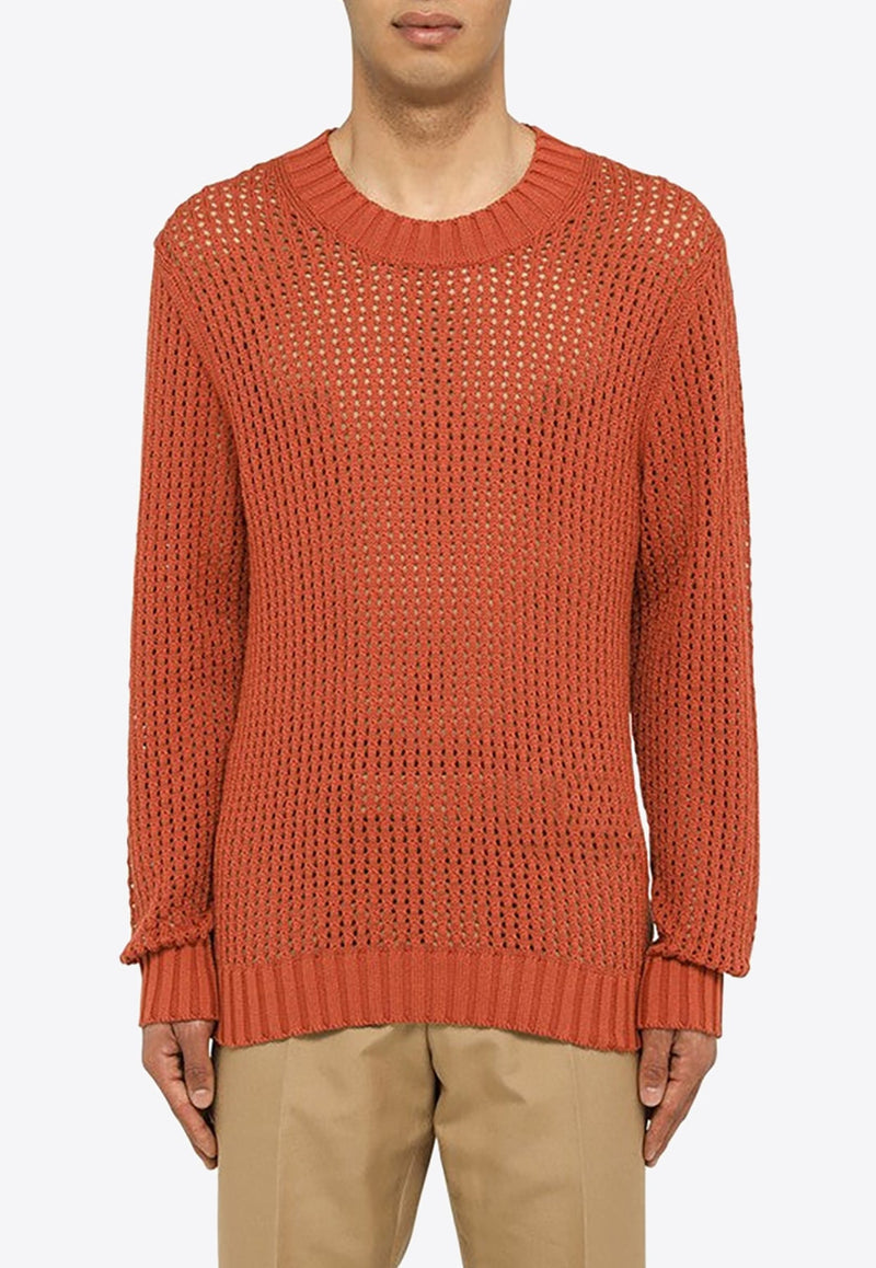 Perforated Knitted Sweater