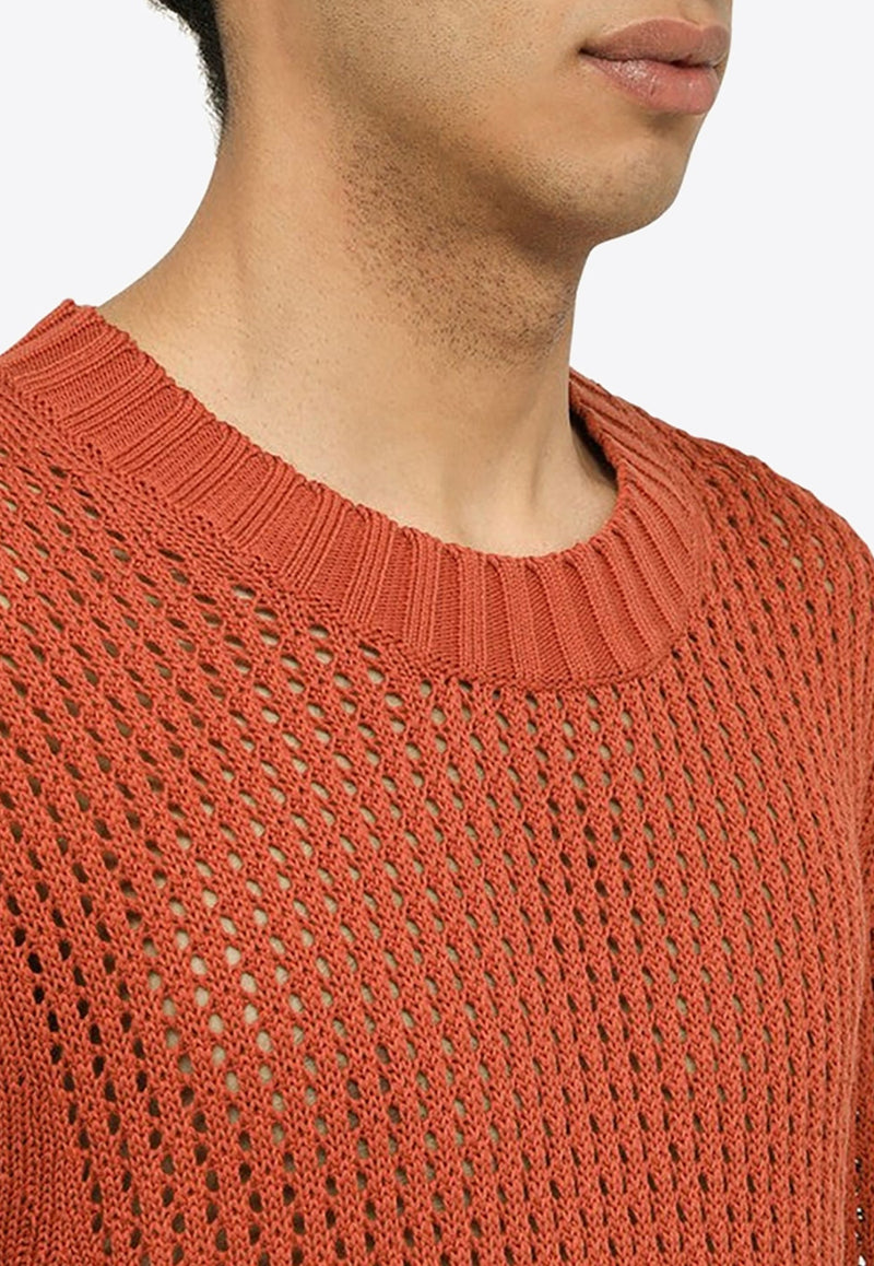 Perforated Knitted Sweater