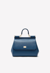 Large Sicily Top Handle Bag in Dauphine Leather