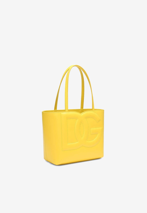 Small DG Logo Tote Bag in Calf Leather