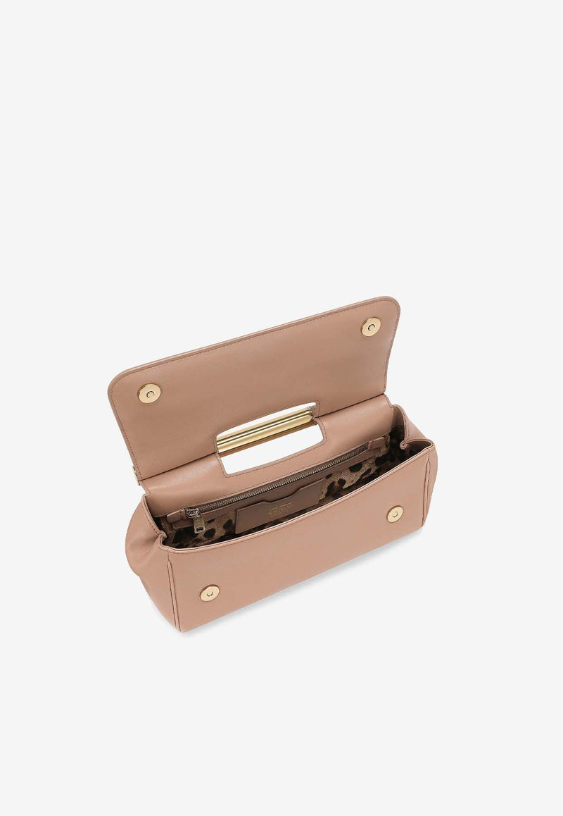 Medium Sicily Leather Clutch Bag