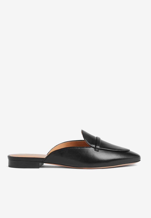 Berto Flat Mules in Leather