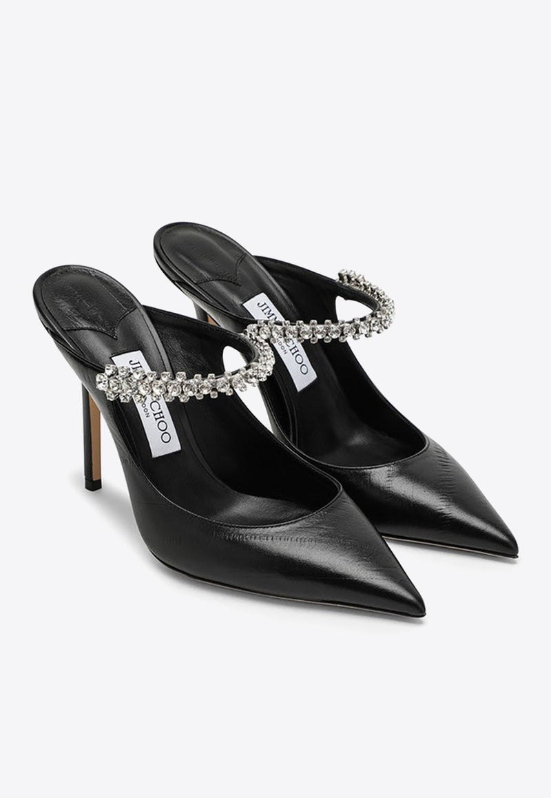 Bing 100 Leather Crystal-Strap Mules