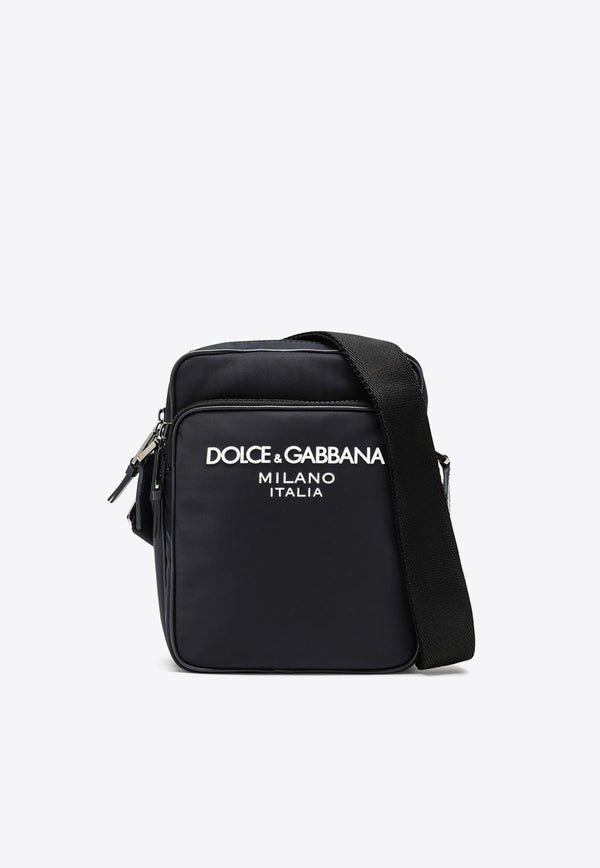 Logo-Printed Messenger Bag