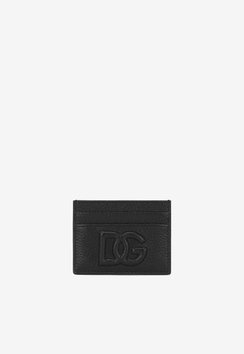 DG Logo Deerskin Print Leather Cardholder