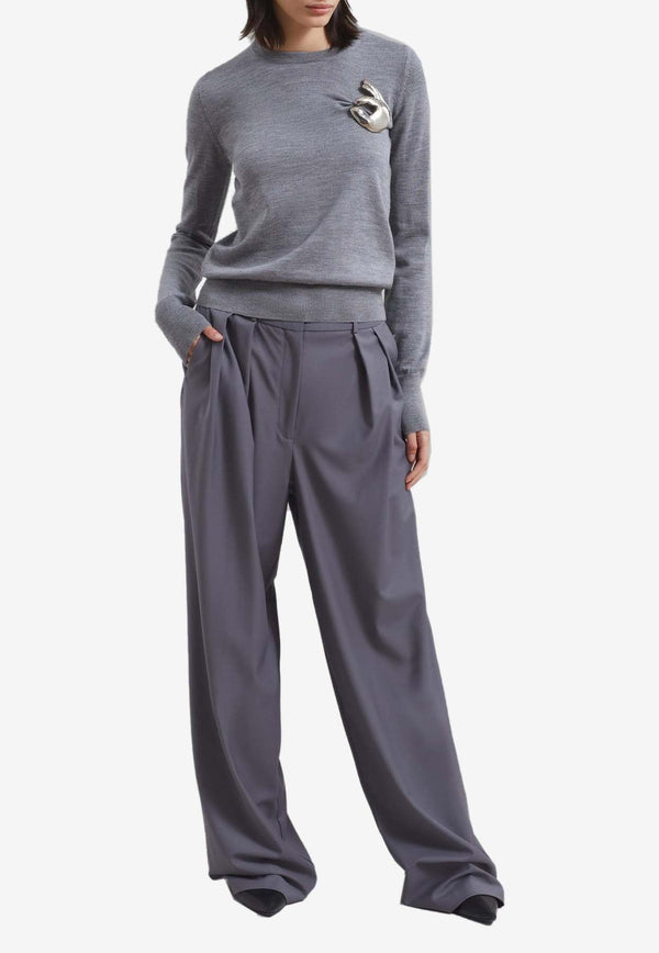 Ripley Pleated Pants In Wool Blend