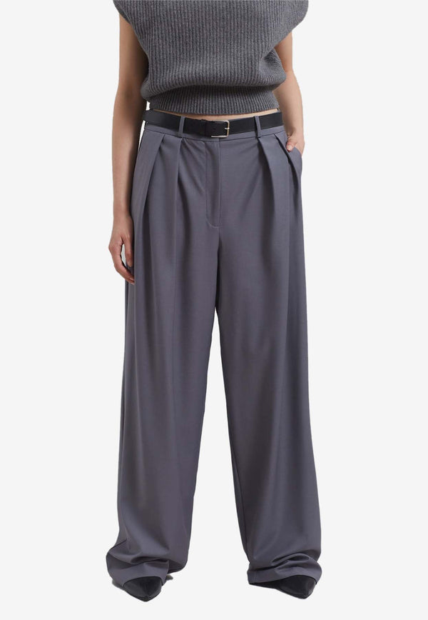 Ripley Pleated Pants In Wool Blend