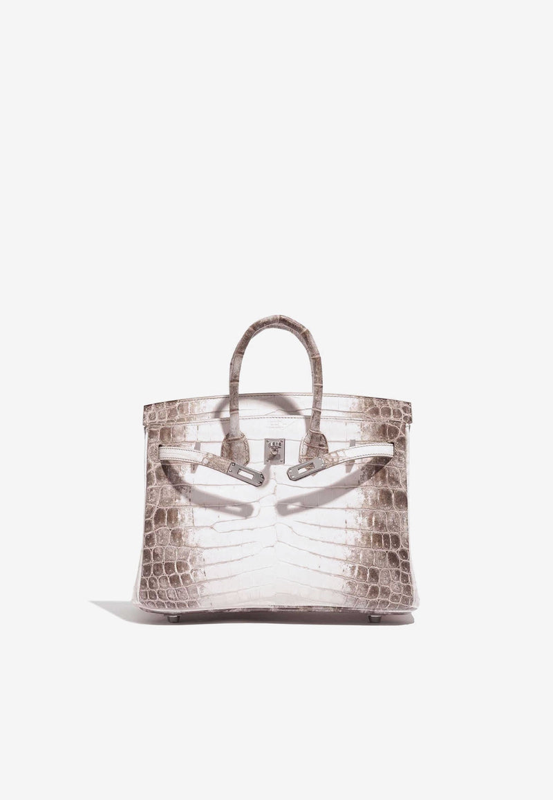 Birkin 25 in Himalaya Blanc Niloticus Crocodile