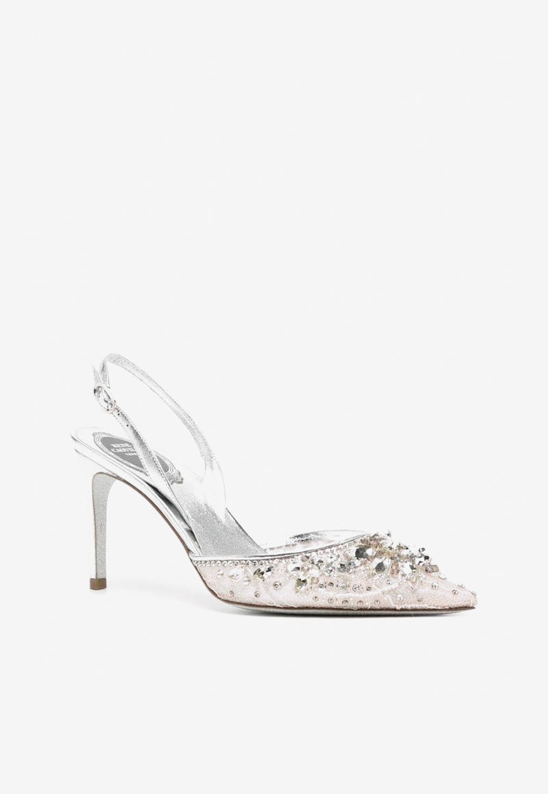 80 Crystal-Embellished Pointed Pumps