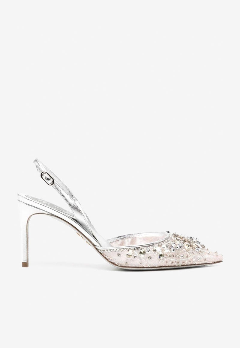 80 Crystal-Embellished Pointed Pumps