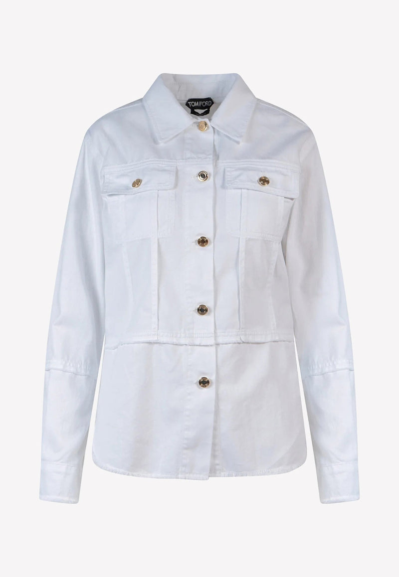 Long-Sleeved Denim Shirt