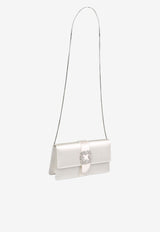 Capri Satin Clutch with CLC Crystal Buckle