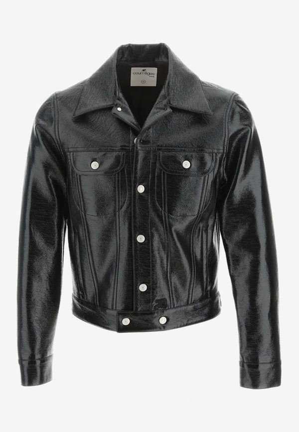 Vinyl Buttoned Jacket