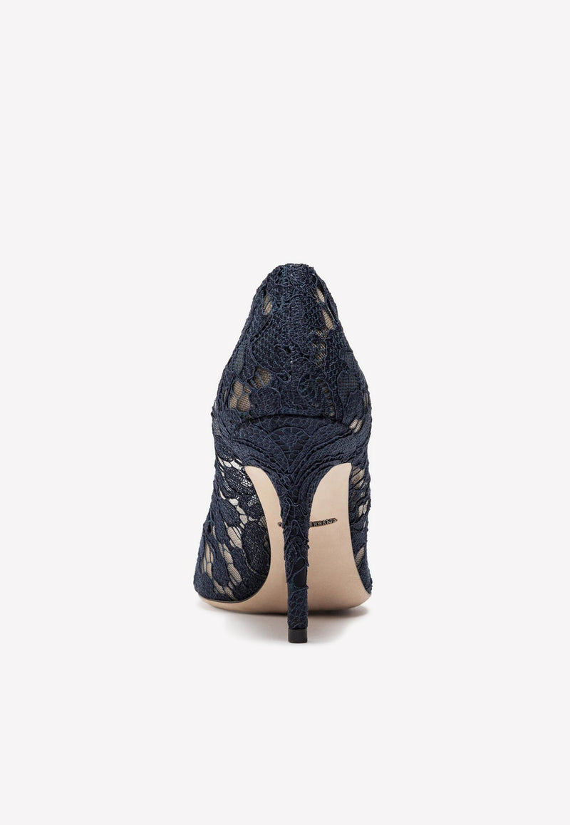 Bellucci 90 Crystal-Embellished Pumps in Taormina Lace