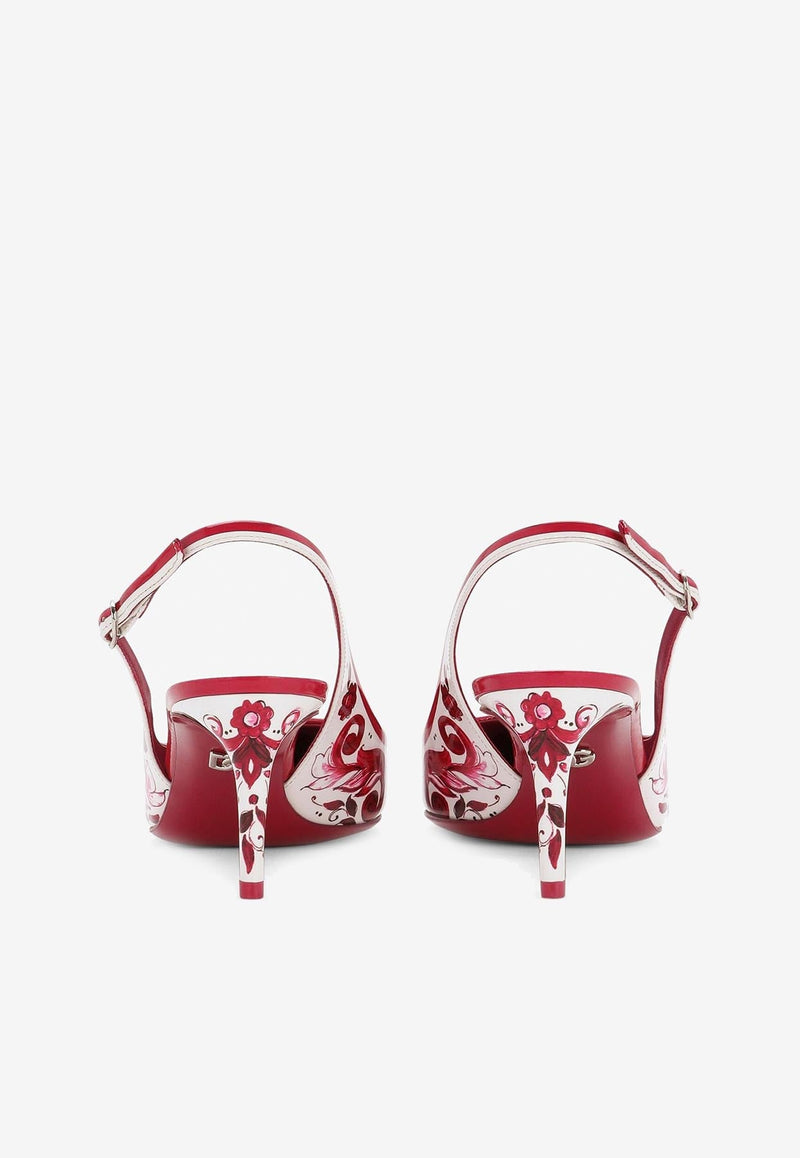 Lollo 60 Majolica Print Slingback Pumps