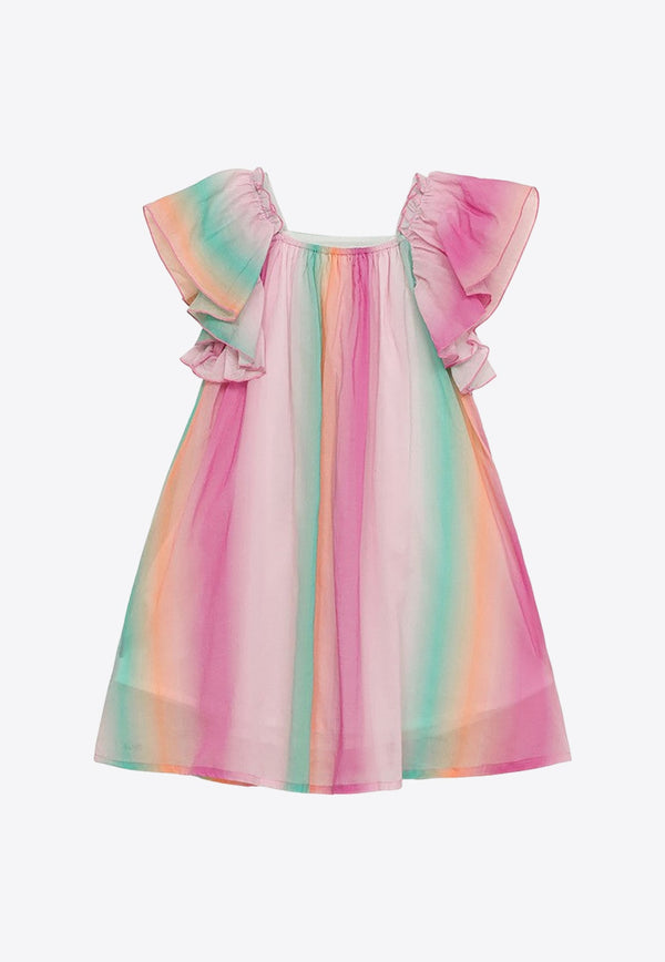 Girls Tie-Dye Ruffled Dress