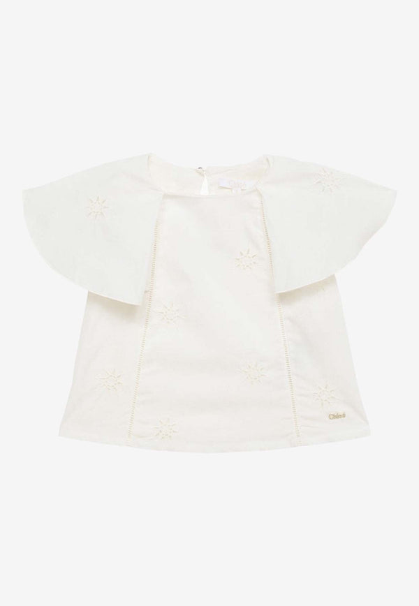 Girls Broderie Anglaise Blouse