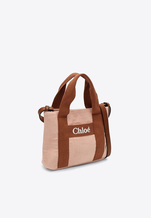 Ribbed Logo Shoulder Bag