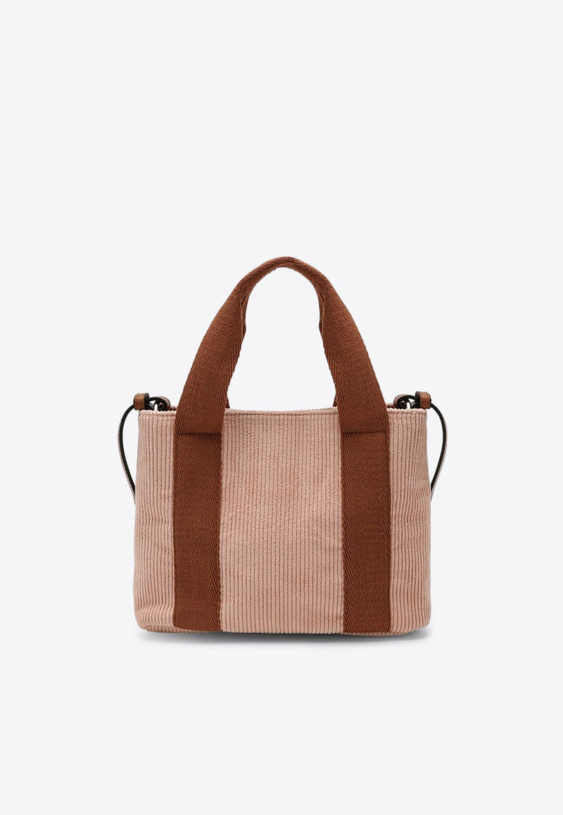 Ribbed Logo Shoulder Bag