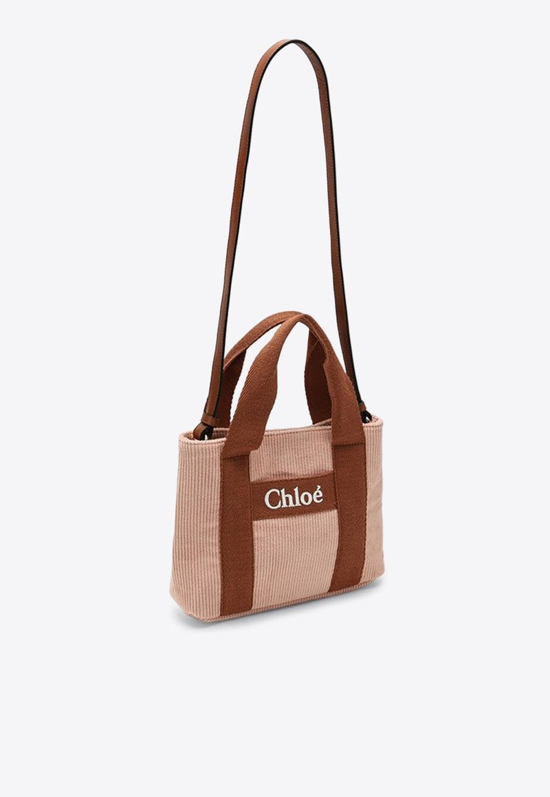 Ribbed Logo Shoulder Bag