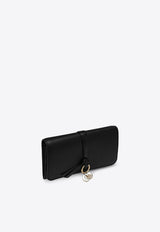 Alphabet Flap Wallet in Grained Leather