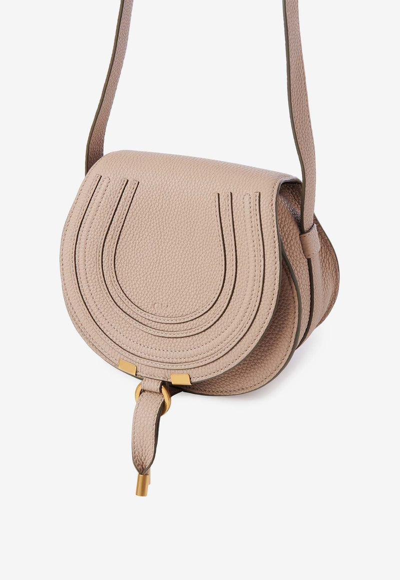 Small Marcie Grained Leather Crossbody Bag