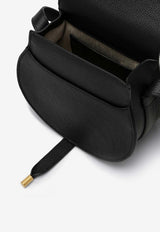 Small Marcie Saddle Bag in Grained Leather