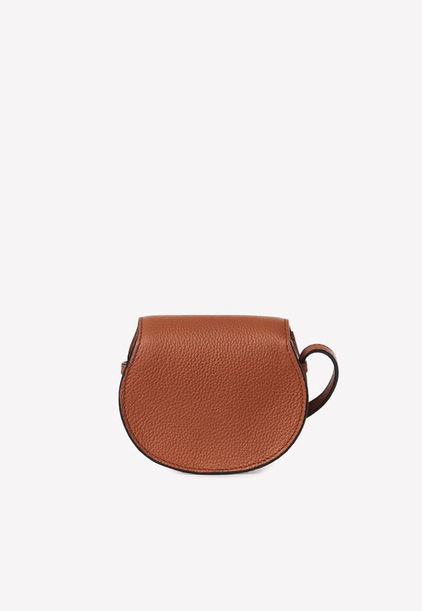 Nano Marcie Saddle Bag in Grained Leather