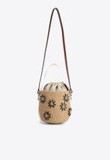 Mini Raffia Bucket Bag