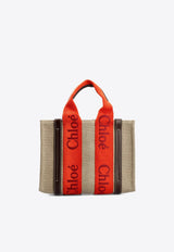 Small Woody Linen Tote Bag