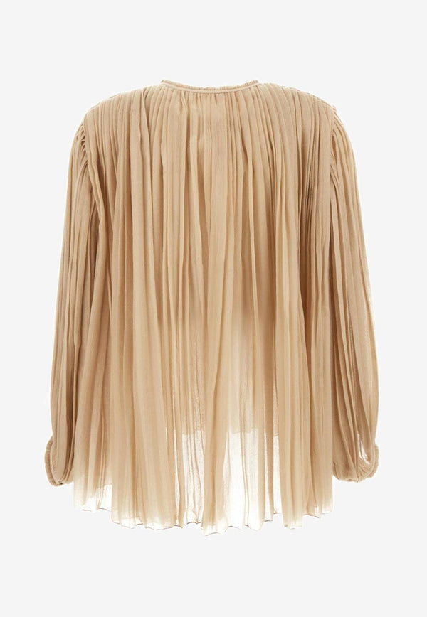 Pleated Wool Top