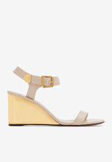 Rebecca 70 Leather Wedge Sandals