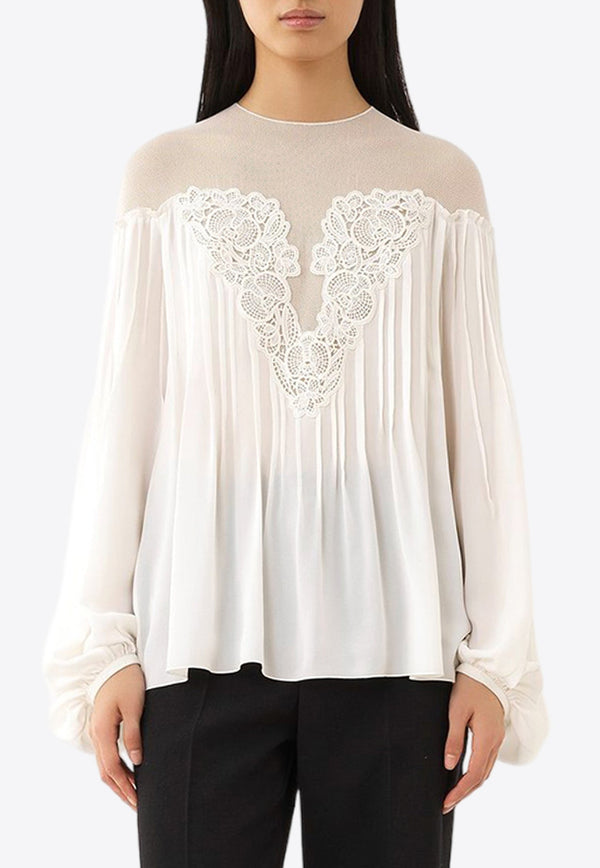 Lace Paneled Blouse