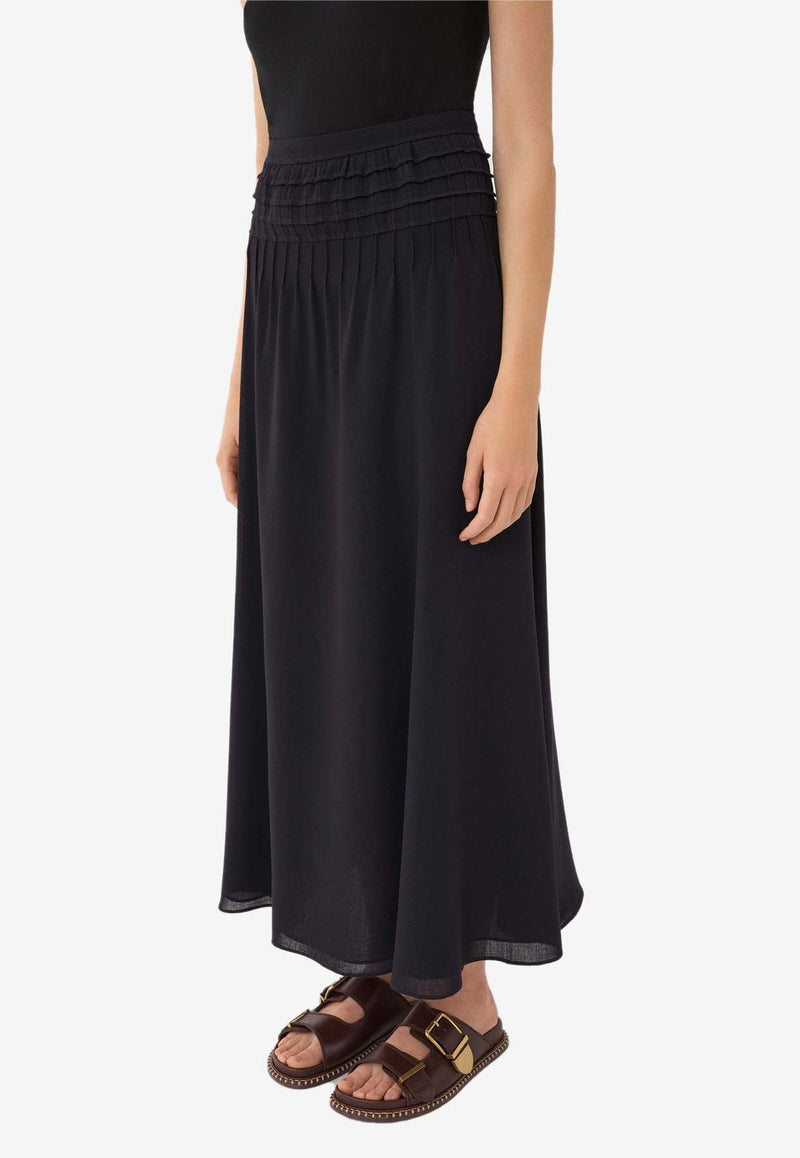 Flare Maxi Skirt in Wool