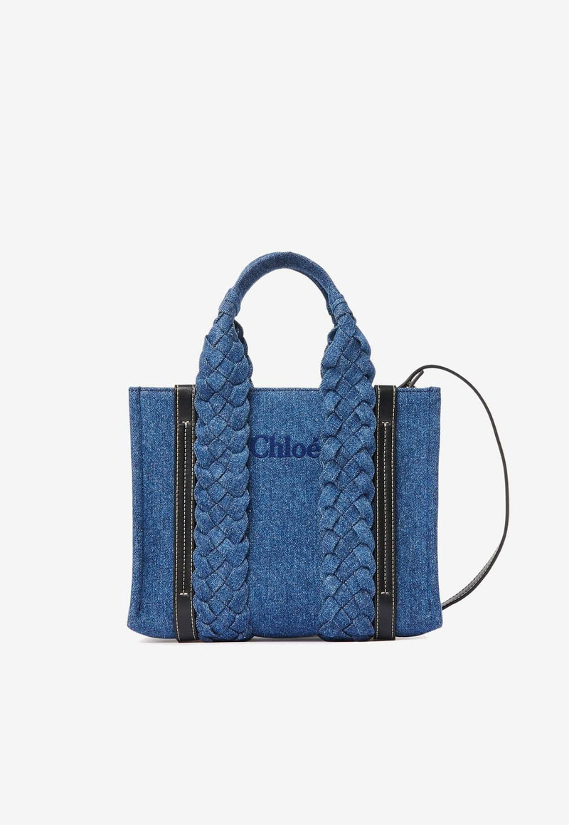 Small Woody Denim Tote Bag