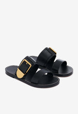 Rebecca Leather Slides