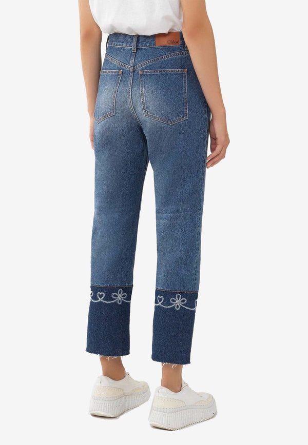 Masaya Cropped Straight-Leg Jeans