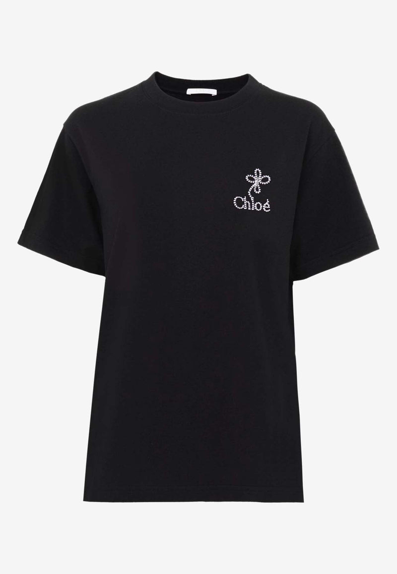 Logo-Embroidered Crewneck T-shirt