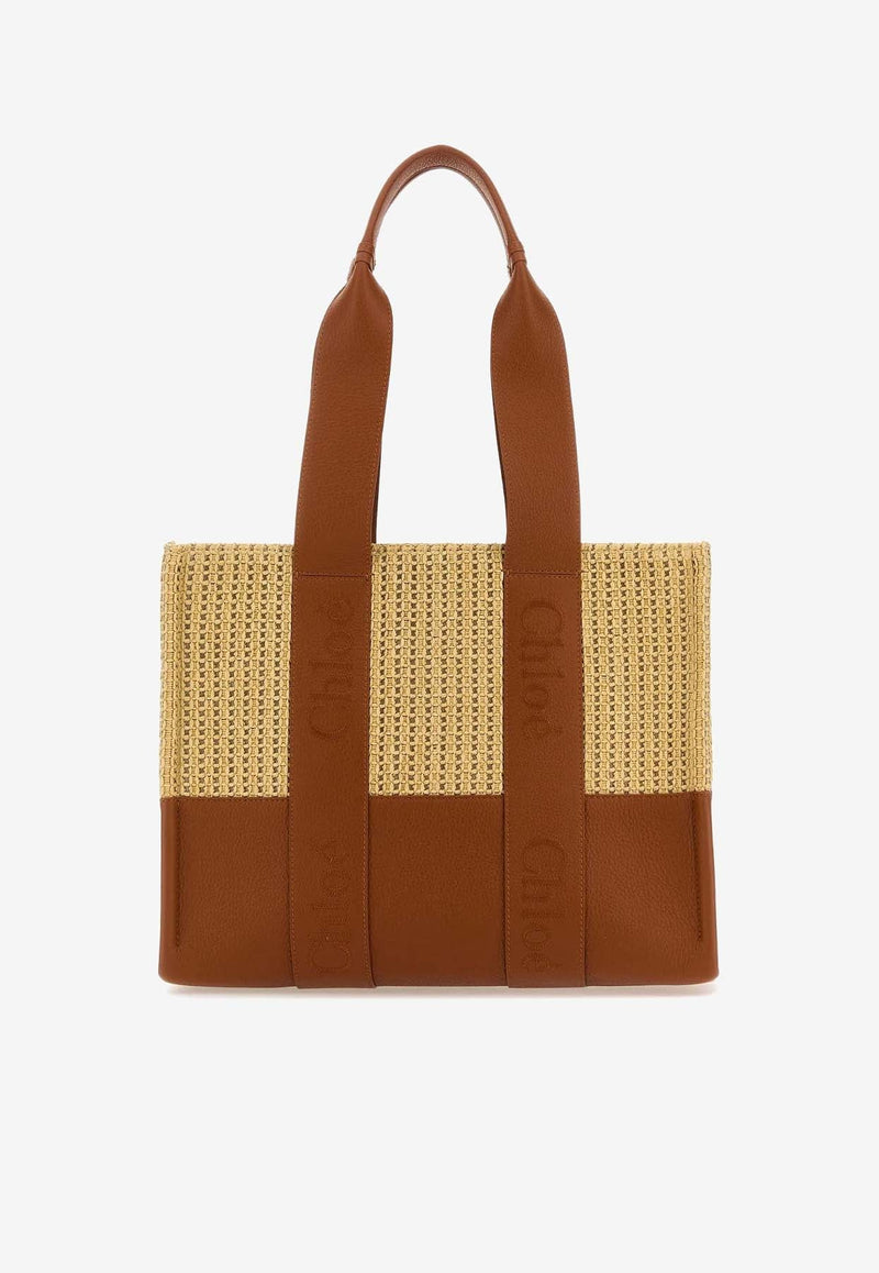 Paneled Woody Tote Bag