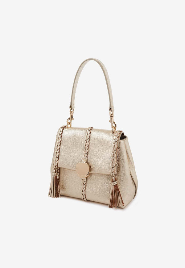 Small Penelope Leather Top Handle Bag