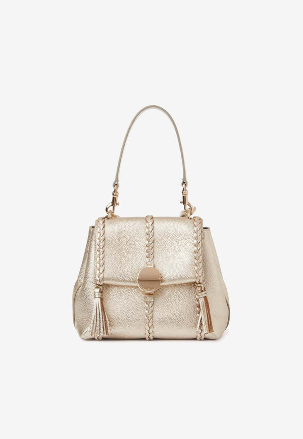 Small Penelope Leather Top Handle Bag