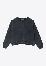 Oversized Washed Crewneck Sweatshirt