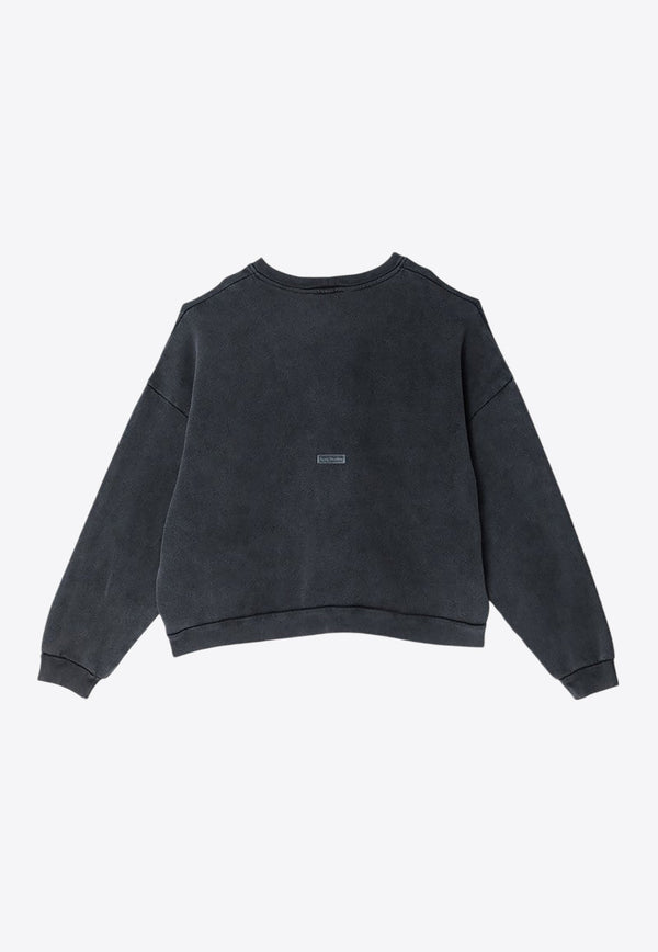 Oversized Washed Crewneck Sweatshirt