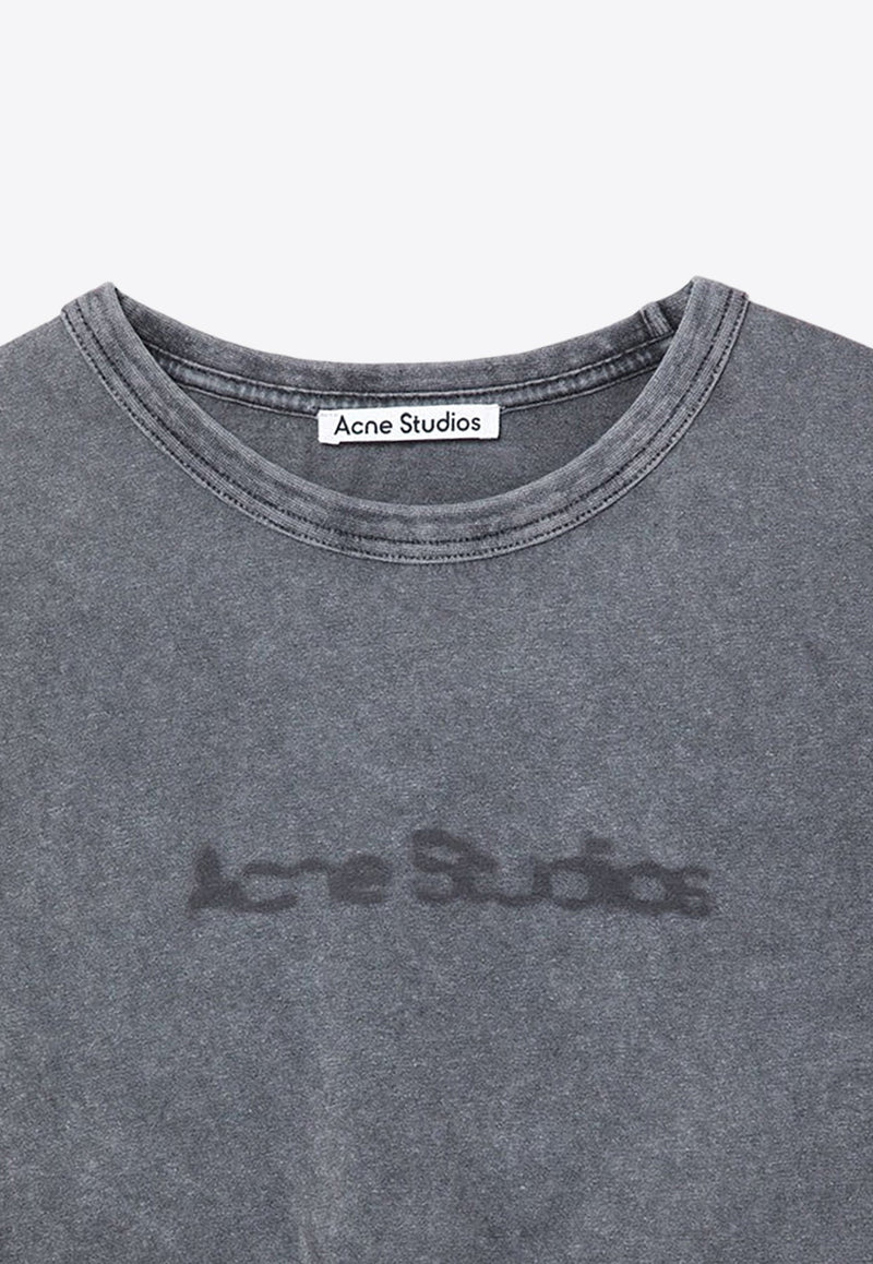 Logo Print Washed-Effect T-shirt